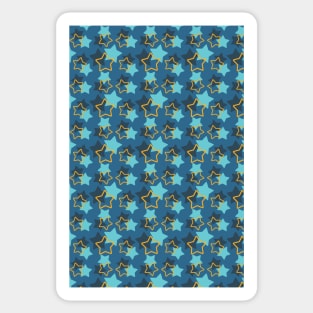 Blue Stars Seamless Pattern 044#001 Sticker